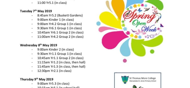 Spring Open Week at School
